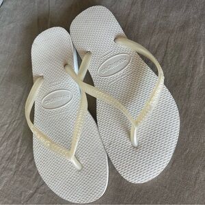 Pearl White Havaianas Flip Flops